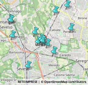 Mappa Via Pietro Orsi, 20821 Meda MB, Italia (1.85)