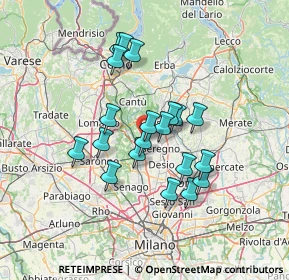 Mappa Via Pietro Orsi, 20821 Meda MB, Italia (11.2855)