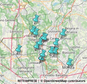 Mappa Via Pietro Orsi, 20821 Meda MB, Italia (5.63063)