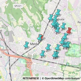 Mappa Via Pietro Orsi, 20821 Meda MB, Italia (1.0685)