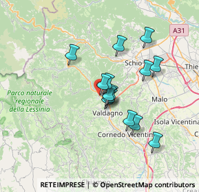 Mappa Via L. Marzotto, 36078 Valdagno VI, Italia (5.38)