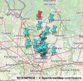 Mappa Via Cristoforo Colombo, 20841 Carate Brianza MB, Italia (9.4385)