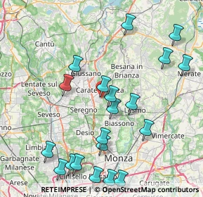 Mappa Via Cristoforo Colombo, 20841 Carate Brianza MB, Italia (9.427)