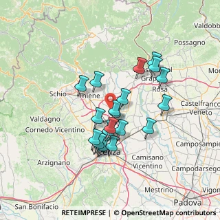 Mappa Via Astichello, 36030 Vicenza VI, Italia (11.6095)