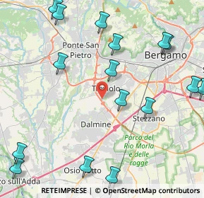 Mappa Via Giuseppe Mazzini, 24048 Treviolo BG, Italia (5.92895)
