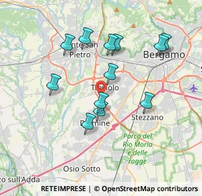 Mappa Via Giuseppe Mazzini, 24048 Treviolo BG, Italia (3.36167)