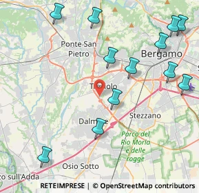 Mappa Via Giuseppe Mazzini, 24048 Treviolo BG, Italia (5.04833)