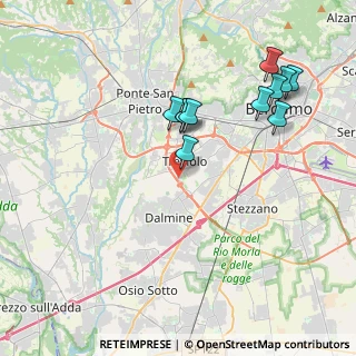 Mappa Via Giuseppe Mazzini, 24048 Treviolo BG, Italia (3.87818)