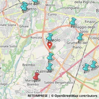 Mappa Via Giuseppe Mazzini, 24048 Treviolo BG, Italia (2.88818)
