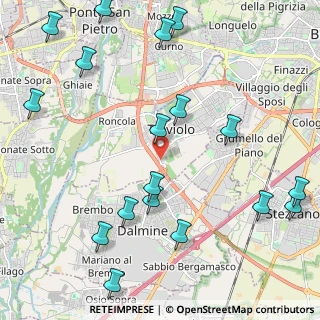 Mappa Via Giuseppe Mazzini, 24048 Treviolo BG, Italia (2.74)
