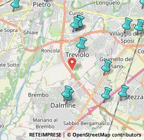 Mappa Via Giuseppe Mazzini, 24048 Treviolo BG, Italia (2.83667)
