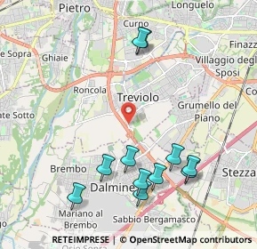 Mappa Via Giuseppe Mazzini, 24048 Treviolo BG, Italia (2.21818)