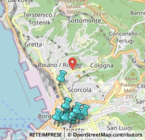 Mappa Via Ovidio, 34135 Trieste TS, Italia (1.33583)