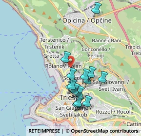 Mappa Via Ovidio, 34135 Trieste TS, Italia (1.7325)