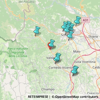 Mappa Via Battaglione Monte Berico, 36078 Valdagno VI, Italia (7.6875)