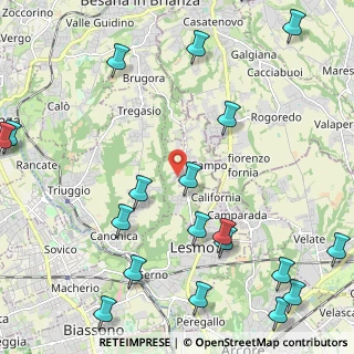 Mappa Via Don Carlo Gnocchi, 20856 Correzzana MB, Italia (3.071)