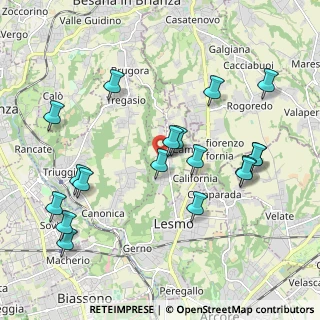 Mappa Via Don Carlo Gnocchi, 20856 Correzzana MB, Italia (2.16889)