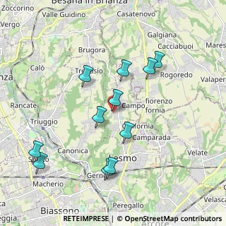 Mappa Via Don Carlo Gnocchi, 20856 Correzzana MB, Italia (1.92727)
