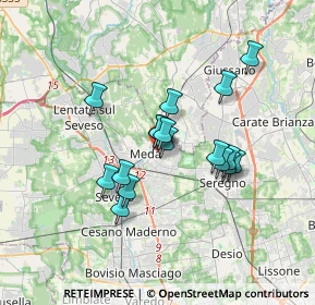 Mappa Via Giotto, 20036 Meda MB, Italia (2.72118)