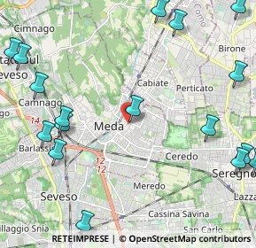 Mappa Via Giotto, 20036 Meda MB, Italia (3.1835)