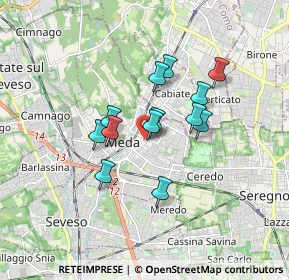 Mappa Via Giotto, 20036 Meda MB, Italia (1.27385)