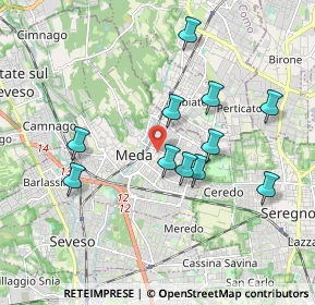 Mappa Via Giotto, 20036 Meda MB, Italia (1.72273)