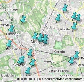 Mappa Via Giotto, 20036 Meda MB, Italia (2.3655)