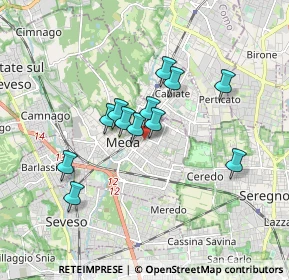 Mappa Via Giotto, 20036 Meda MB, Italia (1.35083)
