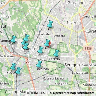 Mappa Via del Lavoro, 20821 Meda MB, Italia (2.15455)