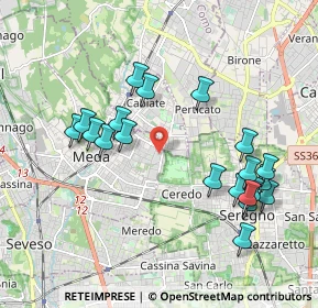 Mappa Via del Lavoro, 20821 Meda MB, Italia (2.029)