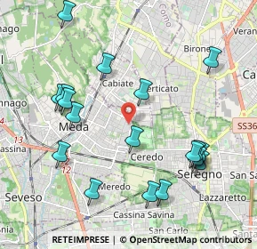 Mappa Via del Lavoro, 20821 Meda MB, Italia (2.22056)