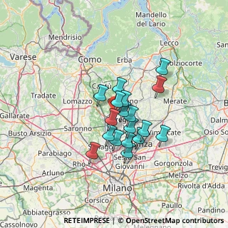 Mappa Via del Lavoro, 20821 Meda MB, Italia (9.56611)