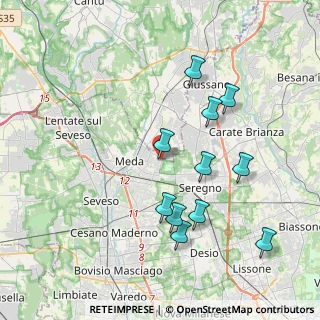 Mappa Via del Lavoro, 20821 Meda MB, Italia (3.85273)