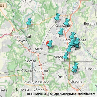 Mappa Via del Lavoro, 20821 Meda MB, Italia (4.198)
