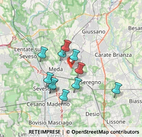Mappa Via del Lavoro, 20821 Meda MB, Italia (2.83909)
