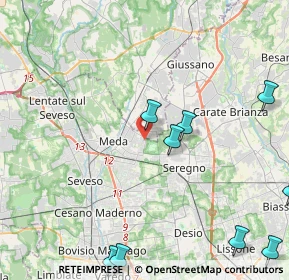 Mappa Via del Lavoro, 20821 Meda MB, Italia (6.32273)