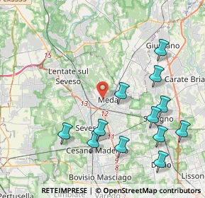 Mappa Via Nazario Sauro, 20821 Meda MB, Italia (4.57167)