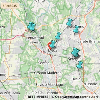 Mappa Via Nazario Sauro, 20821 Meda MB, Italia (4.01273)