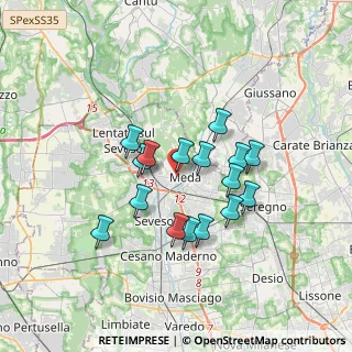 Mappa Via Nazario Sauro, 20821 Meda MB, Italia (2.81063)