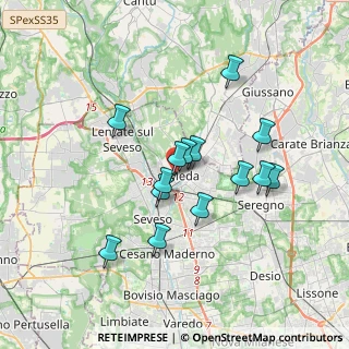 Mappa Via Nazario Sauro, 20821 Meda MB, Italia (2.99071)