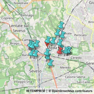 Mappa Via Nazario Sauro, 20821 Meda MB, Italia (1.404)