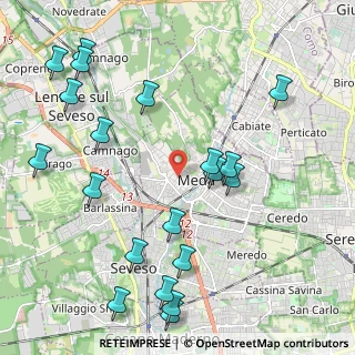 Mappa Via Nazario Sauro, 20821 Meda MB, Italia (2.5515)