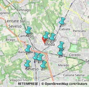Mappa Via Nazario Sauro, 20821 Meda MB, Italia (1.65818)