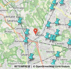 Mappa Via Nazario Sauro, 20821 Meda MB, Italia (2.808)