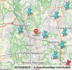 Mappa Via Edmondo de Amicis, 20821 Meda MB, Italia (6.26909)