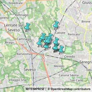 Mappa Via Edmondo de Amicis, 20821 Meda MB, Italia (0.88231)