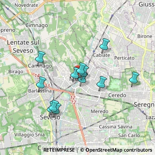Mappa Via Edmondo de Amicis, 20821 Meda MB, Italia (1.66417)