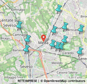 Mappa Via Edmondo de Amicis, 20821 Meda MB, Italia (2.00667)