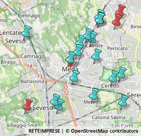 Mappa Via Edmondo de Amicis, 20821 Meda MB, Italia (2.24)