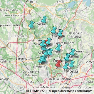 Mappa Piazza Municipio, 20821 Meda MB, Italia (6.45)